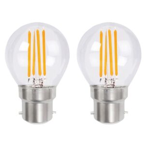 VITO LED Filament Kogellamp G45 B22 - 6W (vervangt 60W) - 726lm - 2700K - Ø64mm - 220-240V - Energiezuinig - 2 stuks