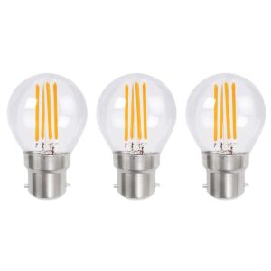 VITO LED Filament Kogellamp G45 B22 - 6W (vervangt 60W) - 726lm - 2700K - Ø64mm - 220-240V - Energiezuinig - 3 stuks