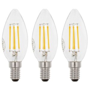 VITO LED Filament Kaarslamp C35 E14 - 4W (vervangt 50W) - 540lm - 6400K - Ø35mm - 220-240V - Energiezuinig - 3 stuks