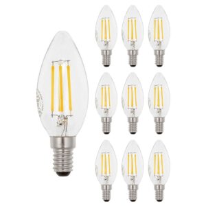 VITO LED Filament Kaarslamp C35 E14 - 4W (vervangt 50W) - 540lm - 6400K - Ø35mm - 220-240V - Energiezuinig - 10 stuks