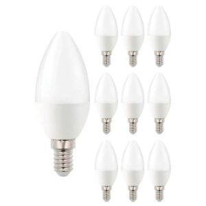 VITO LED Kaarslamp C37 E14 - 6.5W (vervangt 50W) - 507lm - 2700K - 170-260V - Ø37mm - Energiezuinig - 10 stuks