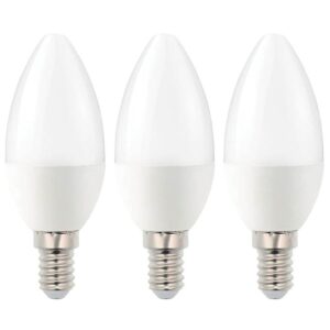 VITO LED Kaarslamp C37 E14 - 6.5W (vervangt 50W) - 520lm - 4000K - 170-260V - Ø37mm - Energiezuinig - 3 stuks