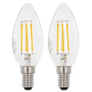 VITO LED Filament Kaarslamp C35 E14 - 6W (vervangt 50W) - 612lm - 4000K - Ø35mm - 220-240V - Energiezuinig - 2 stuks