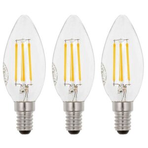 VITO LED Filament Kaarslamp C35 E14 - 6W (vervangt 50W) - 612lm - 4000K - Ø35mm - 220-240V - Energiezuinig - 3 stuks