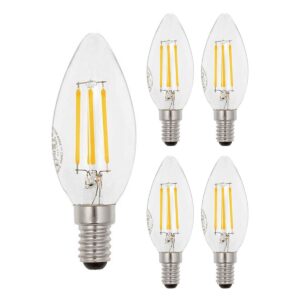 VITO LED Filament Kaarslamp C35 E14 - 6W (vervangt 50W) - 612lm - 4000K - Ø35mm - 220-240V - Energiezuinig - 5 stuks