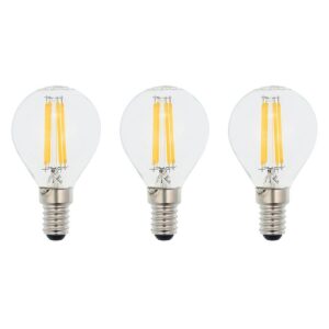 VITO LED Filament Kogellamp G45 E14 - 6W (vervangt 50W) - 582lm - 2700K - Ø45mm - 220-240V - Energiezuinig - 3 stuks
