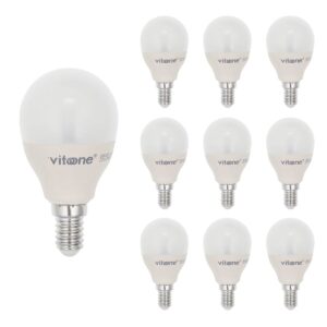 VITO LED Kogellamp G45 E14 - 5W (vervangt 40W) - 403lm - 4000K - 220-240V - Ø45mm - Energiezuinig  - 10 stuks