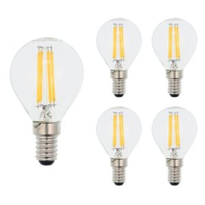 VITO LED Filament Kogellamp G45 E14 - 6W (vervangt 60W) - 750lm - 6000K - Ø45mm - 220-240V - Energiezuinig - 5 stuks