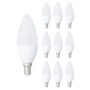 VITO LED Kaarslamp C38 E14 - 9W (vervangt 60W) - 792lm - 2700K - 220-240V - Ø37mm - Energiezuinig - 10 stuks