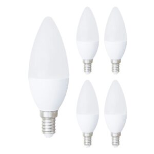 VITO LED Kaarslamp C38 E14 - 9W (vervangt 60W) - 810lm - 4000K - 220-240V - Ø37mm - Energiezuinig - 5 stuks