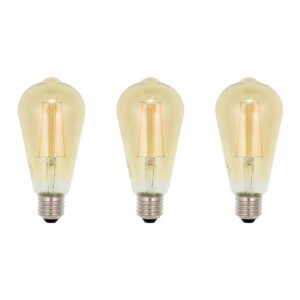 VITO LED Filament Edisonlamp ST64 E27 - 8W (vervangt 60W) - 800lm - 2500K Extra - Ø64mm - 220-240V - Energiezuinig - 3 stuks