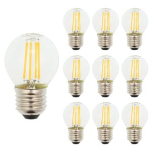 VITO LED Filament Kogellamp G45 E27 - 4W (vervangt 50W) - 520lm - 2700K - Ø45mm - 220-240V - Energiezuinig - 10 stuks