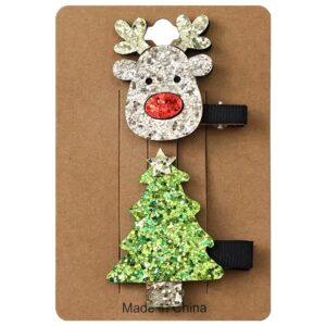Kerst Kaartklemmen - Rendier & Kerstboom - Set van 2 - Kaarthouders voor Kerstkaarten & Fotos