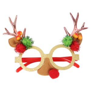 Feestelijke Kerstbril - Rendier Bronze gewei