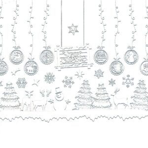 Kerst Raamstickers - Winterlandschap met Kerstballen, Sneeuw en Sneeuwpop - Herbruikbare Statische Raamfolie - Kerst Decoratie voor Ramen