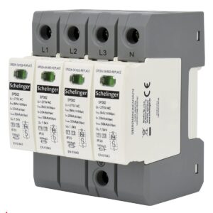 Schelinger Overspanningsbeveiliging 4-polig T1+T2 (B+C) - 7kA - 275V AC - DIN-rail - IP20