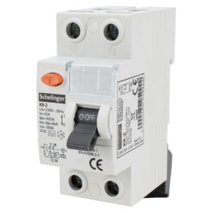 Schelinger Differentieelschakelaar 2-polig - 40A - 30mA - Type A - 230V - Voor DIN-rail - Beveiliging tegen lekstroom
