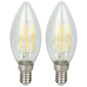 LED line LITE LED Filament Kaarslamp C35 E14 - 4W (vervangt 40W) - 480lm - Ø35mm - 230V - Energiezuinig - 2 stuks