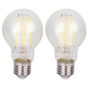 LED line LITE LED Filament Lamp A60 E27 - 10W (vervangt 100W) - 1200lm - Ø60mm - 230V - Energiezuinig - 2 stuks
