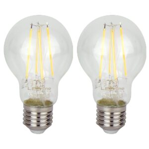 LED line LITE LED Filament Lamp A60 E27 - 10W (vervangt 100W) - 1200lm - Ø60mm - 230V - Energiezuinig - 2 stuks