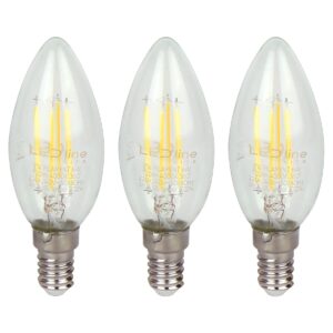 LED line LITE LED Filament Kaarslamp C35 E14 - 6W (vervangt 60W) - 720lm - Ø35mm - 230V - Energiezuinig - 3 stuks