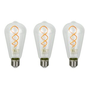 LED line PRIME LED Filament Edisonlamp ST64 E27 - 4W (vervangt 20W) - 230lm - Ø64mm - 230V - Dimbaar - Energiezuinig - 3 stuks