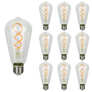 LED line PRIME LED Filament Edisonlamp ST64 E27 - 4W (vervangt 20W) - 230lm - Ø64mm - 230V - Dimbaar - Energiezuinig - 10 stuks