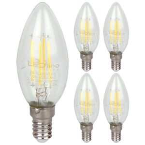LED line LITE LED Filament Kaarslamp C35 E14 - 6W (vervangt 60W) - 720lm - Ø35mm - 230V - Energiezuinig - 5 stuks