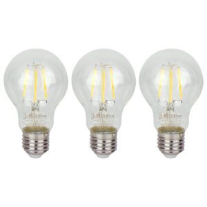 LED line LITE LED Filament Lamp A60 E27 - 4W (vervangt 40W) - 480lm - Ø60mm - 230V - Energiezuinig - 3 stuks