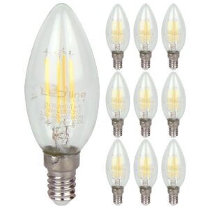 LED line LITE LED Filament Kaarslamp C35 E14 - 6W (vervangt 60W) - 720lm - Ø35mm - 230V - Energiezuinig - 10 stuks