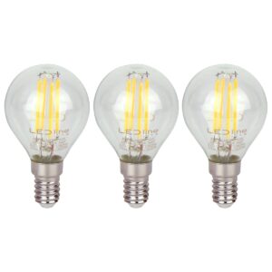 LED line LITE LED Filament Kogellamp G45 E14 - 4W (vervangt 40W) - 480lm - Ø45mm - 230V - Energiezuinig - 3 stuks