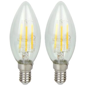 LED line LITE LED Filament Kaarslamp C35 E14 - 4W (vervangt 40W) - 480lm - Ø35mm - 230V - Energiezuinig - 2 stuks