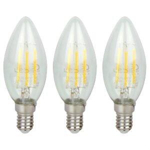 LED line LITE LED Filament Kaarslamp C35 E14 - 4W (vervangt 40W) - 480lm - Ø35mm - 230V - Energiezuinig - 3 stuks