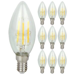 LED line LITE LED Filament Kaarslamp C35 E14 - 4W (vervangt 40W) - 480lm - Ø35mm - 230V - Energiezuinig - 10 stuks