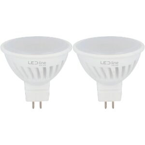 LED line PRIME LED Spot GU5.3 MR16 - 5W (vervangt 50W) - 600lm - Ø50mm - 12V - Energiezuinig - 2 stuks