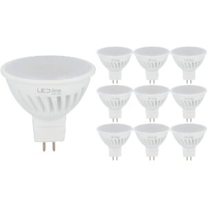 LED line PRIME LED Spot GU5.3 MR16 - 5W (vervangt 50W) - 600lm - Ø50mm - 12V - Energiezuinig - 10 stuks