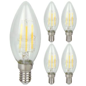 LED line LITE LED Filament Kaarslamp C35 E14 - 4W (vervangt 40W) - 480lm - Ø35mm - 230V - Energiezuinig - 5 stuks