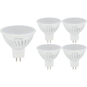 LED line PRIME LED Spot GU5.3 MR16 - 5W (vervangt 50W) - 600lm - Ø50mm - 12V - Energiezuinig - 5 stuks