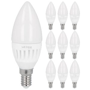 LED line PRIME LED Kaarslamp C37 E14 - 5W (vervangt 60W) - 700lm - Ø37mm - 230V - Energiezuinig - 10 stuks