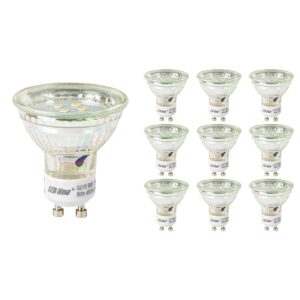 LED line LED Spot GU10 - 1W (vervangt 6W) - 80lm - Ø50mm - 230V - Energiezuinig - 10 stuks