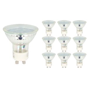 LED line LED Spot GU10 - 1W (vervangt 6W) - 80lm - Ø50mm - 230V - Energiezuinig - 10 stuks