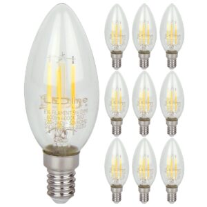 LED line LITE LED Filament Kaarslamp C35 E14 - 5W (vervangt 50W) - 600lm - Ø35mm - 230V - Dimbaar - Energiezuinig - 10 stuks