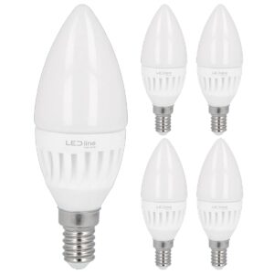 LED line PRIME LED Kaarslamp C37 E14 - 5W (vervangt 60W) - 700lm - Ø37mm - 230V - Energiezuinig - 5 stuks