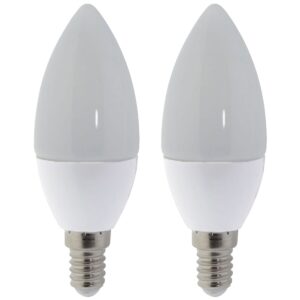 Optonica LED Lamp E14 - 6W (vervangt 50W) - 480lm - 6000K Koel Wit - 230V - Dimbaar - Energiezuinig - 2 stuks