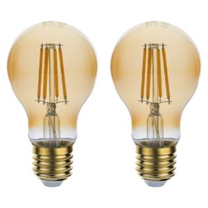 Optonica LED Filament Lamp A60 E27 - 8W (vervangt 55W) - 720lm - 2700K Warm Wit - 230V - Ø60mm - Energiezuinig - 2 stuks