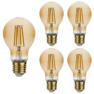 Optonica LED Filament Lamp A60 E27 - 8W (vervangt 55W) - 720lm - 2700K Warm Wit - 230V - Ø60mm - Energiezuinig - 5 stuks