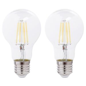 Optonica LED Filament Lamp A60 E27 - 8W (vervangt 55W) - 810lm - 4000K Neutraal Wit - 230V - Ø60mm - Energiezuinig - 2 stuks