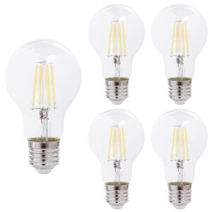 Optonica LED Filament Lamp A60 E27 - 8W (vervangt 55W) - 810lm - 4000K Neutraal Wit - 230V - Ø60mm - Energiezuinig - 5 stuks