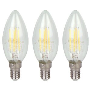 LED line LITE LED Filament Kaarslamp C35 E14 - 6W (vervangt 60W) - 720lm - Ø35mm - 230V - Energiezuinig - 3 stuks