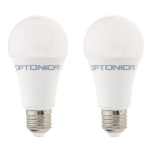 Optonica LED Lamp A60 E27 - 14W (vervangt 115W) - 1380lm - 2700K Warm Wit - 230V - Ø65mm - Energiezuinig - 2 stuks